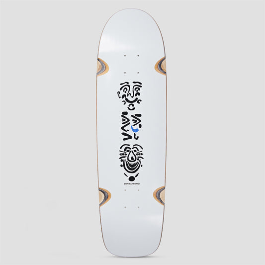 Polar 9 Surf Jr Shin Sanbongi Faces White Wheel Wells Skateboard Deck