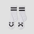 Load image into Gallery viewer, Polar Happy Sad Classic Socks White / Black
