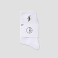 Load image into Gallery viewer, Polar Rib Socks No Comply White / Green
