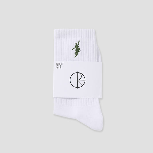 Polar Rib Socks No Comply White / Army Green