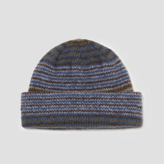 Polar George Beanie Blue Green Stripe