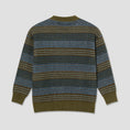 Load image into Gallery viewer, Polar George Sweater Crew Blue Green Stripe
