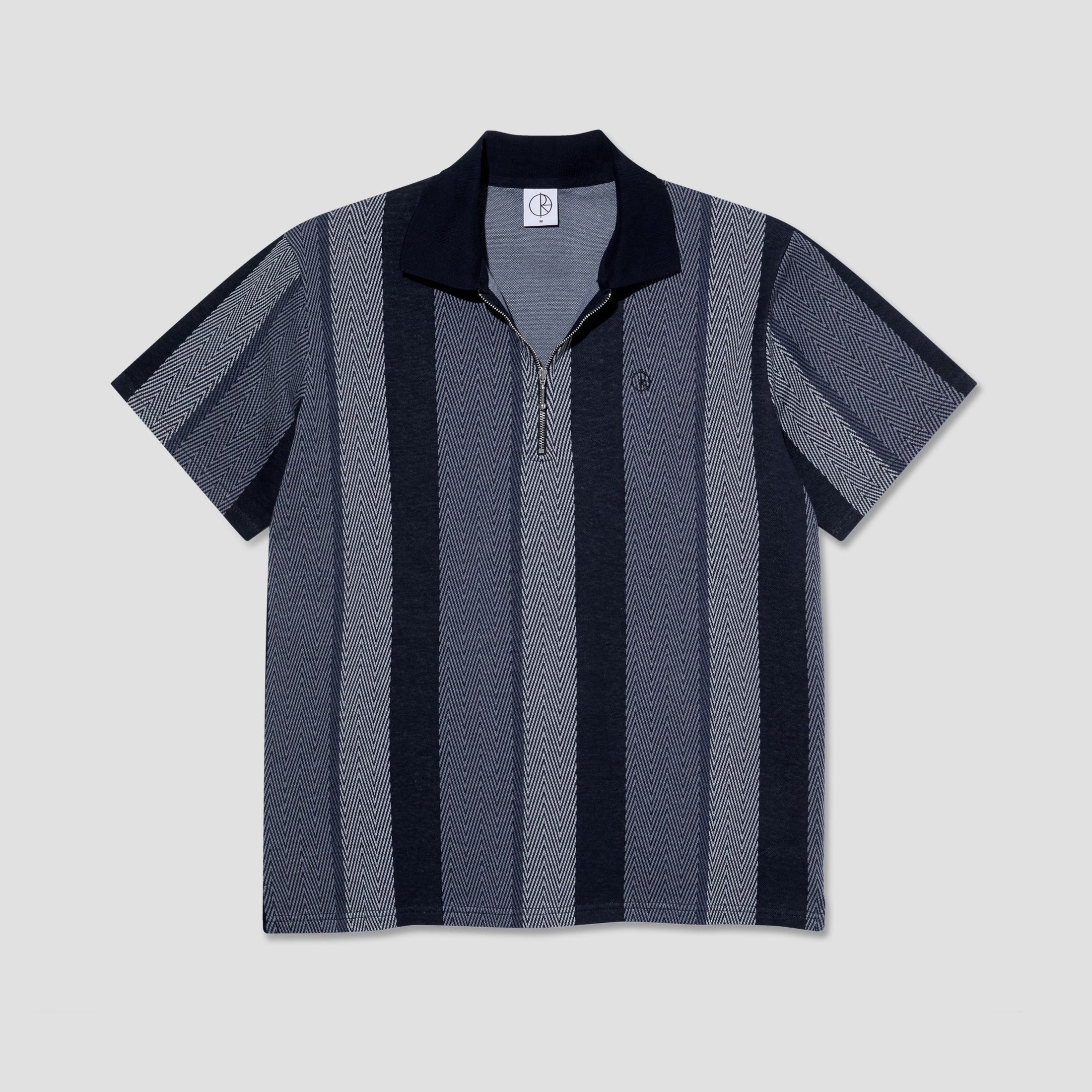 Polar Jacques Polo Shirt Herringbone Blue