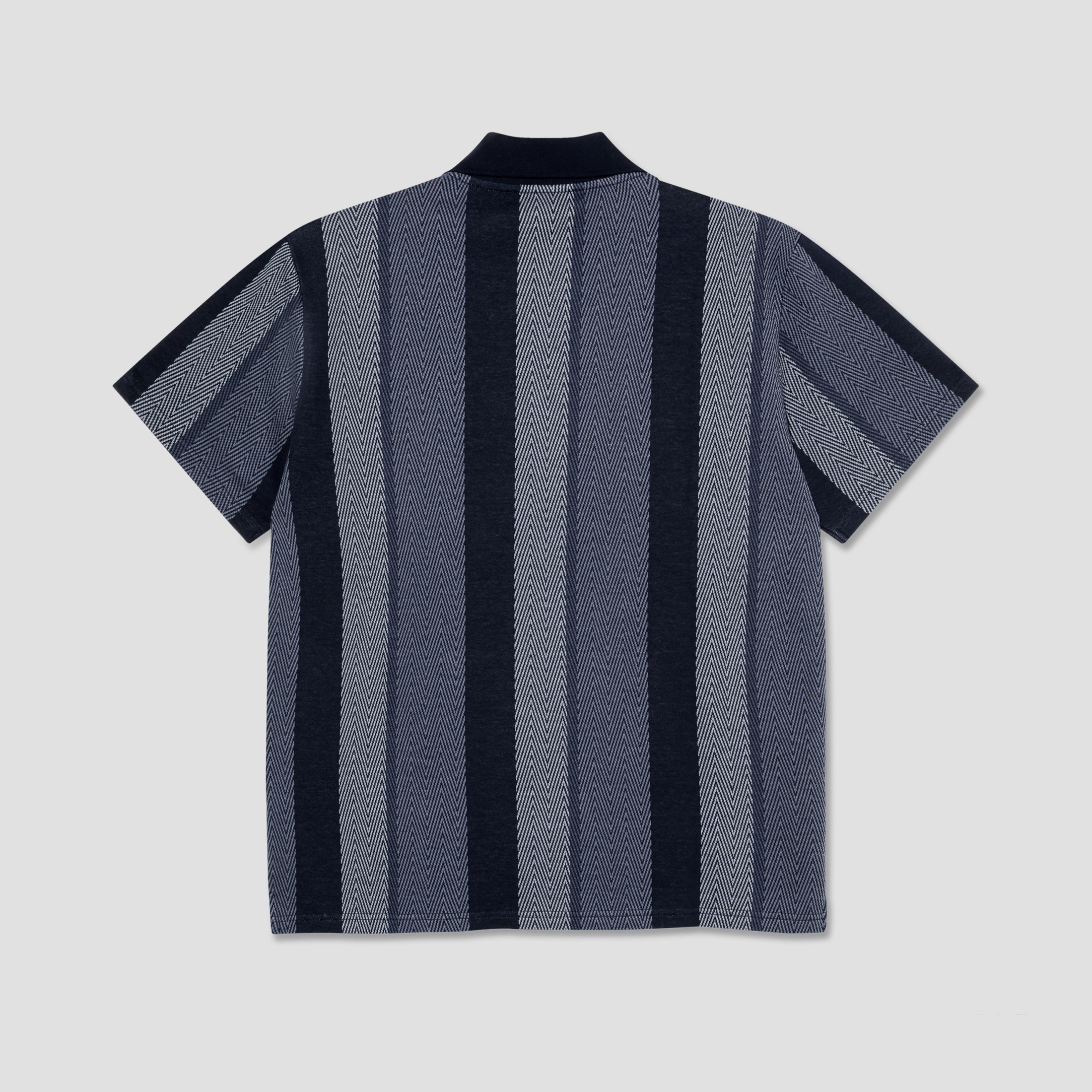 Polar Jacques Polo Shirt Herringbone Blue