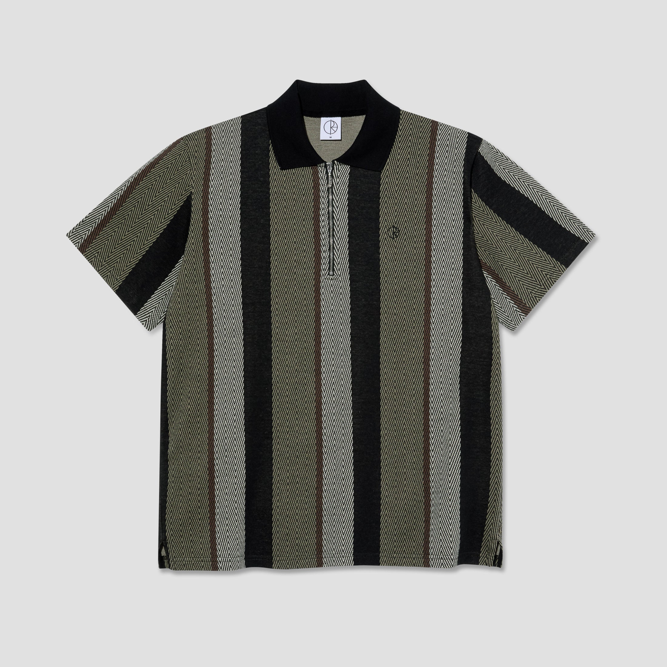 Polar Jacques Polo Shirt Herringbone Khaki Green