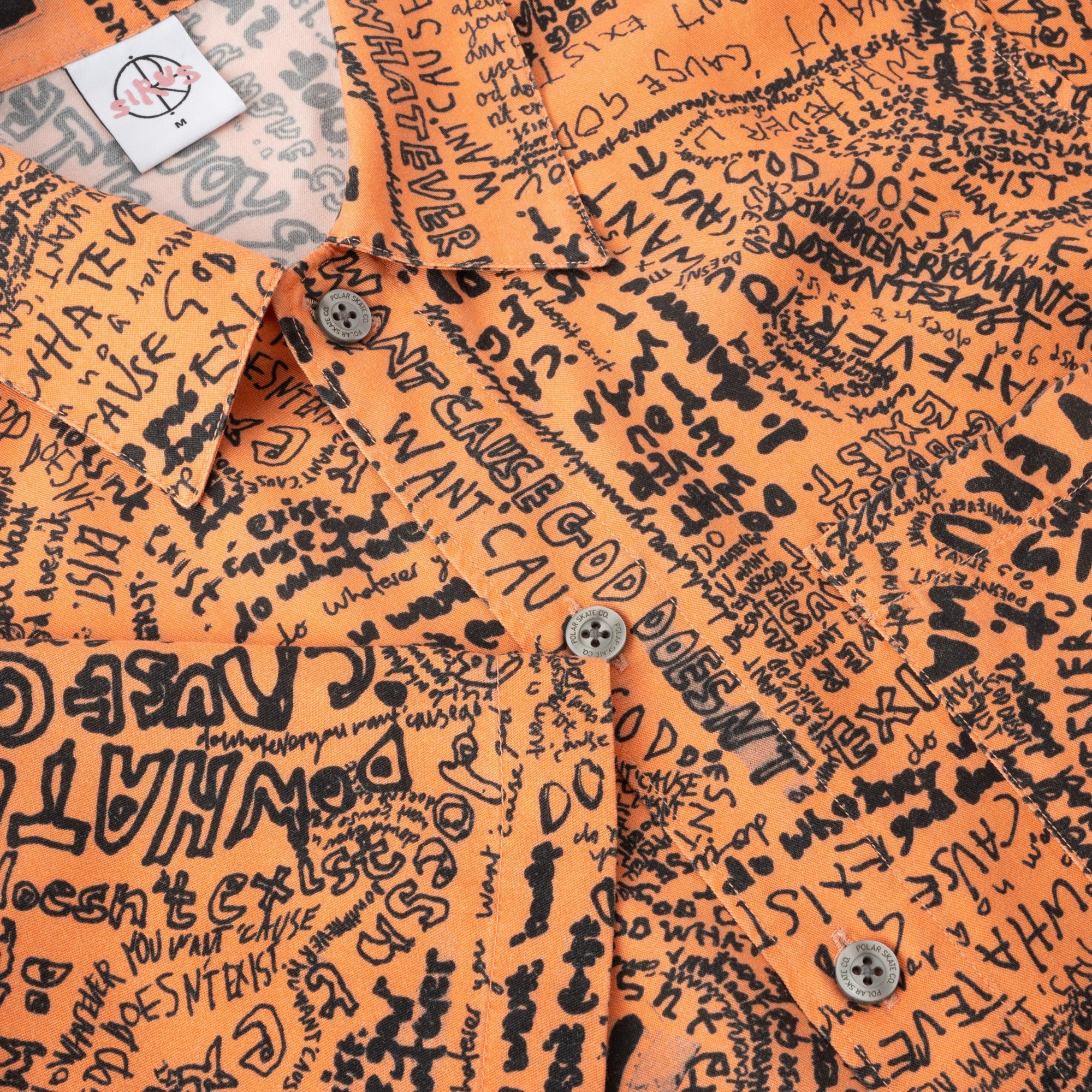 Polar Skate Co Bowling Shirt Exist Orange