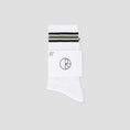 Load image into Gallery viewer, Polar Skate Co Rib Socks Stripe White / Black / Sage
