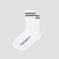 Load image into Gallery viewer, Polar Skate Co Rib Socks Stripe White / Black
