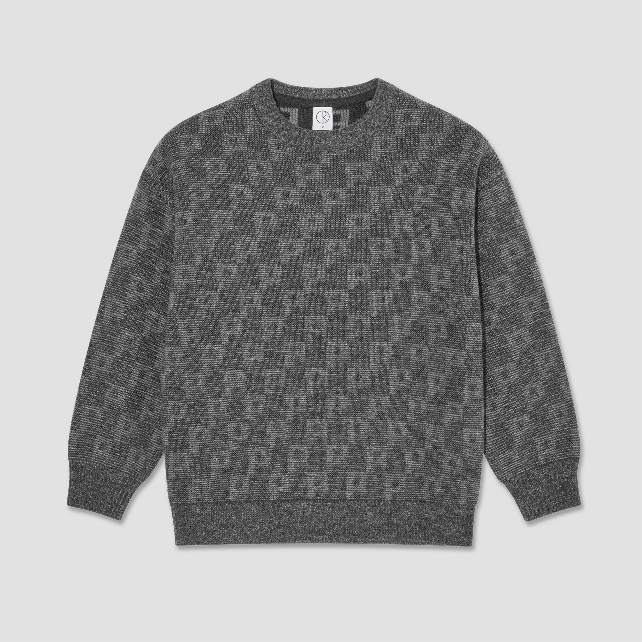 Polar George Sweater Crew P Pattern Grey