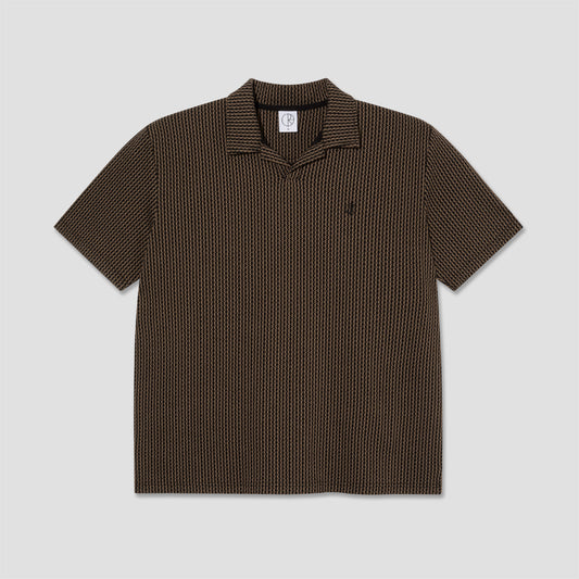 Polar Serge Polo Shirt Bouclé Brass / Black