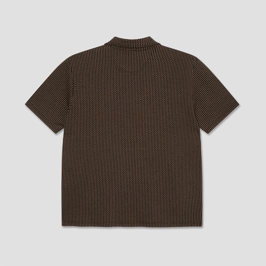 Polar Serge Polo Shirt Bouclé Brass / Black