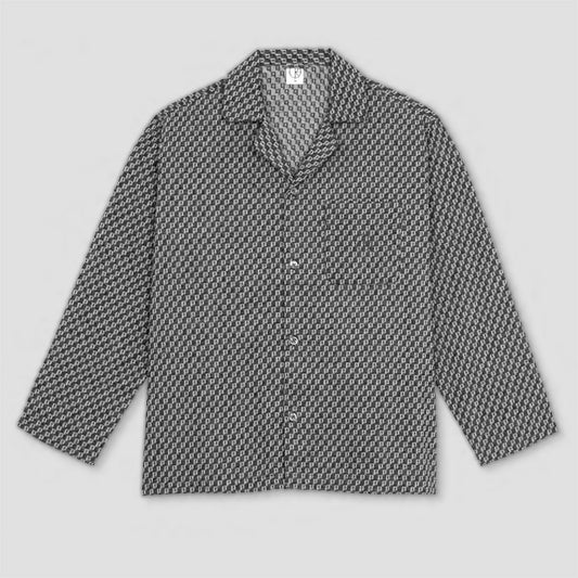 Polar Pyjama Longsleeve Shirt P Pattern Black / White