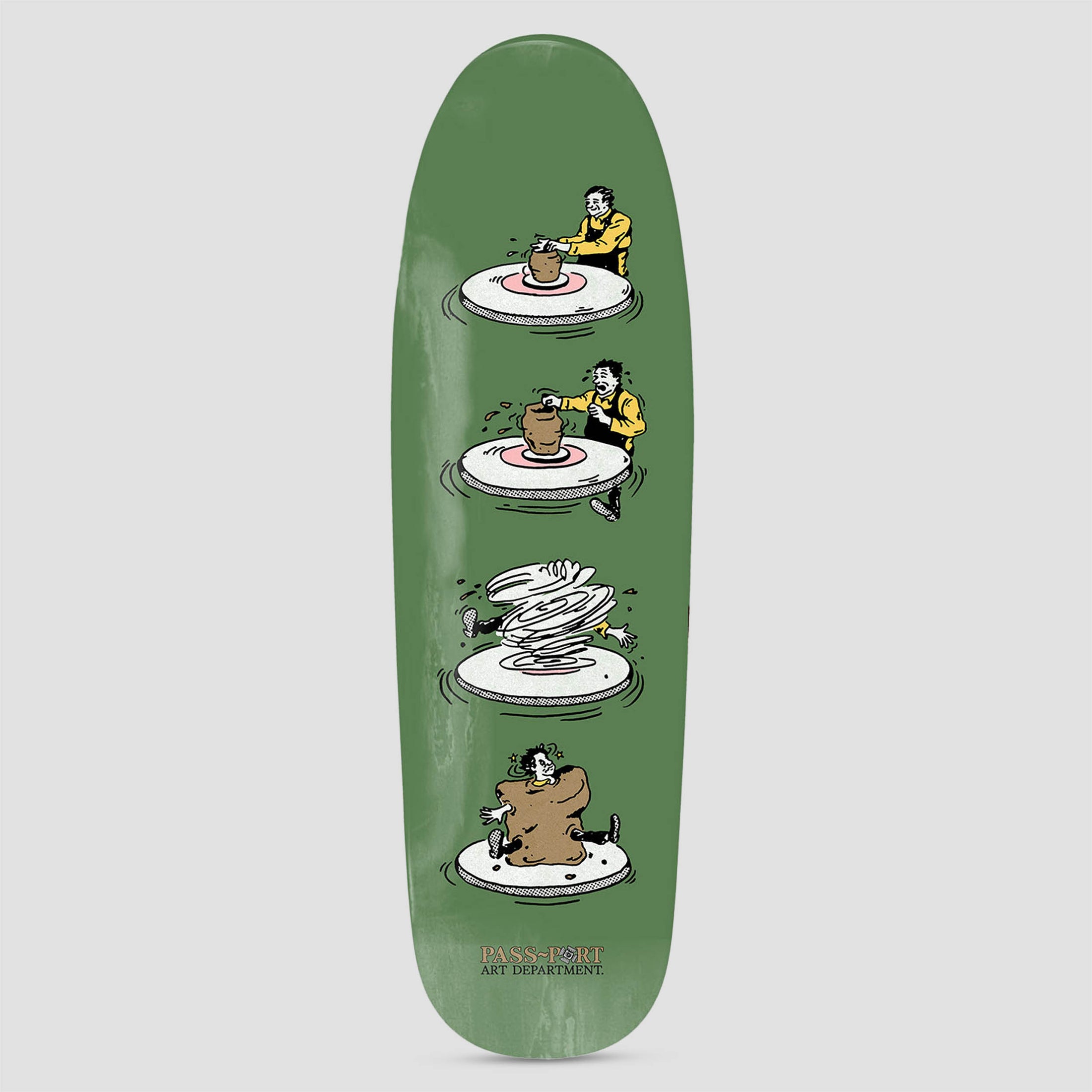 PassPort 8.875 Art Dept. Series Throwing Clay Spade Skateboard Deck