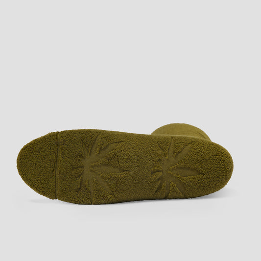 HUF Reverse Weave Plantlife Sock Olive