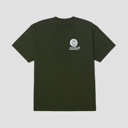 HUF Rim & Wheel Inc Shortsleeve T-Shirt Hunter Green