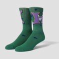 Load image into Gallery viewer, Huf Sassy H Crew Socks Forest Green

