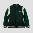 Load image into Gallery viewer, HUF Song Varsity Jacket Hunter Green
