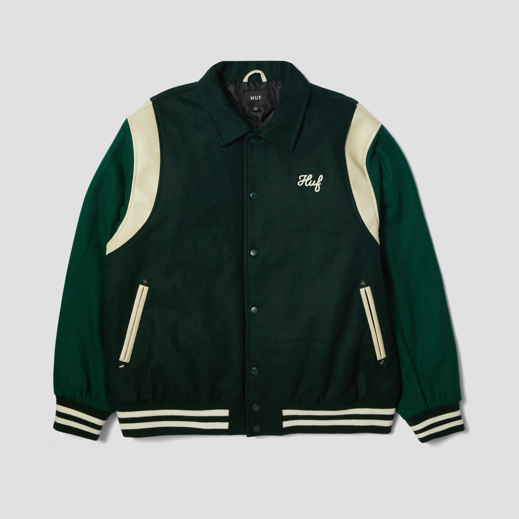 HUF Song Varsity Jacket Hunter Green