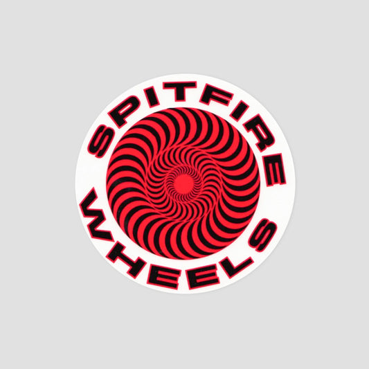 Spitfire Large Swirl Sticker Red