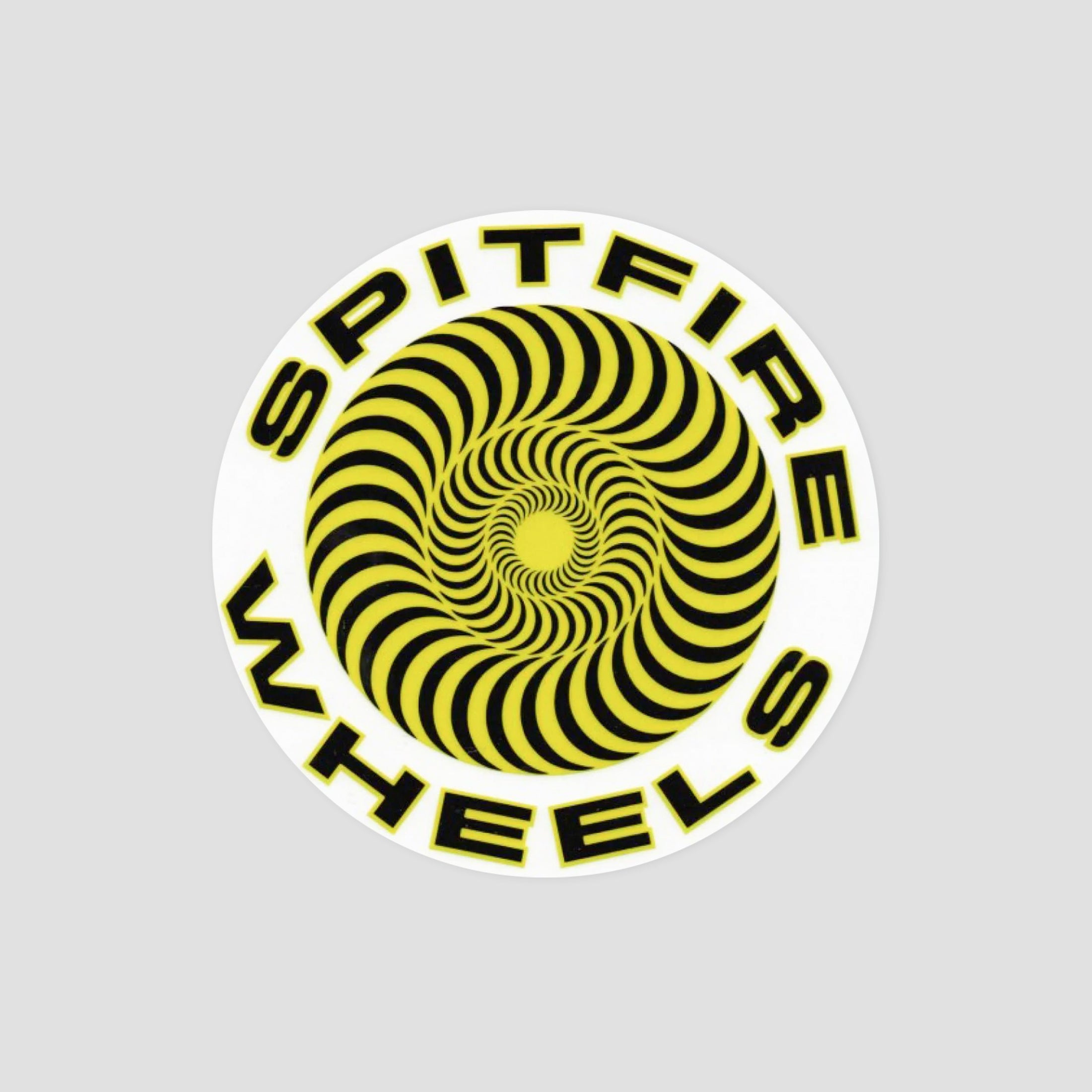 Spitfire Large Swirl Sticker Yellow