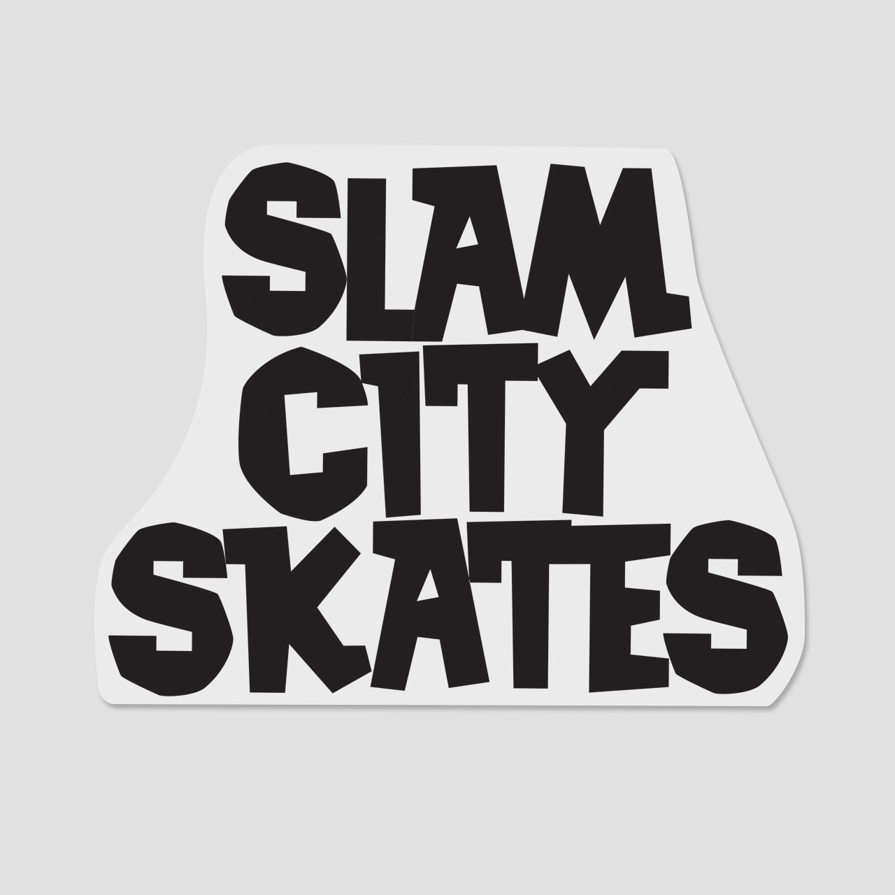 Slam City Skates Classic Logo Sticker Black