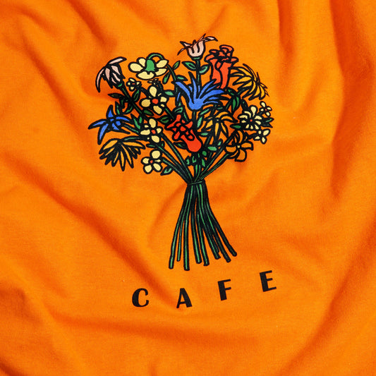 Skateboard Cafe Bouquet T-Shirt Orange