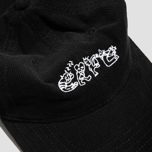 Skateboard Cafe Buddy 6 Panel Cap Black