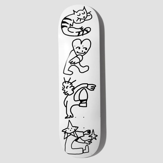 Skateboard Cafe 8.5 Buddy Skateboard Deck C2 Shape White