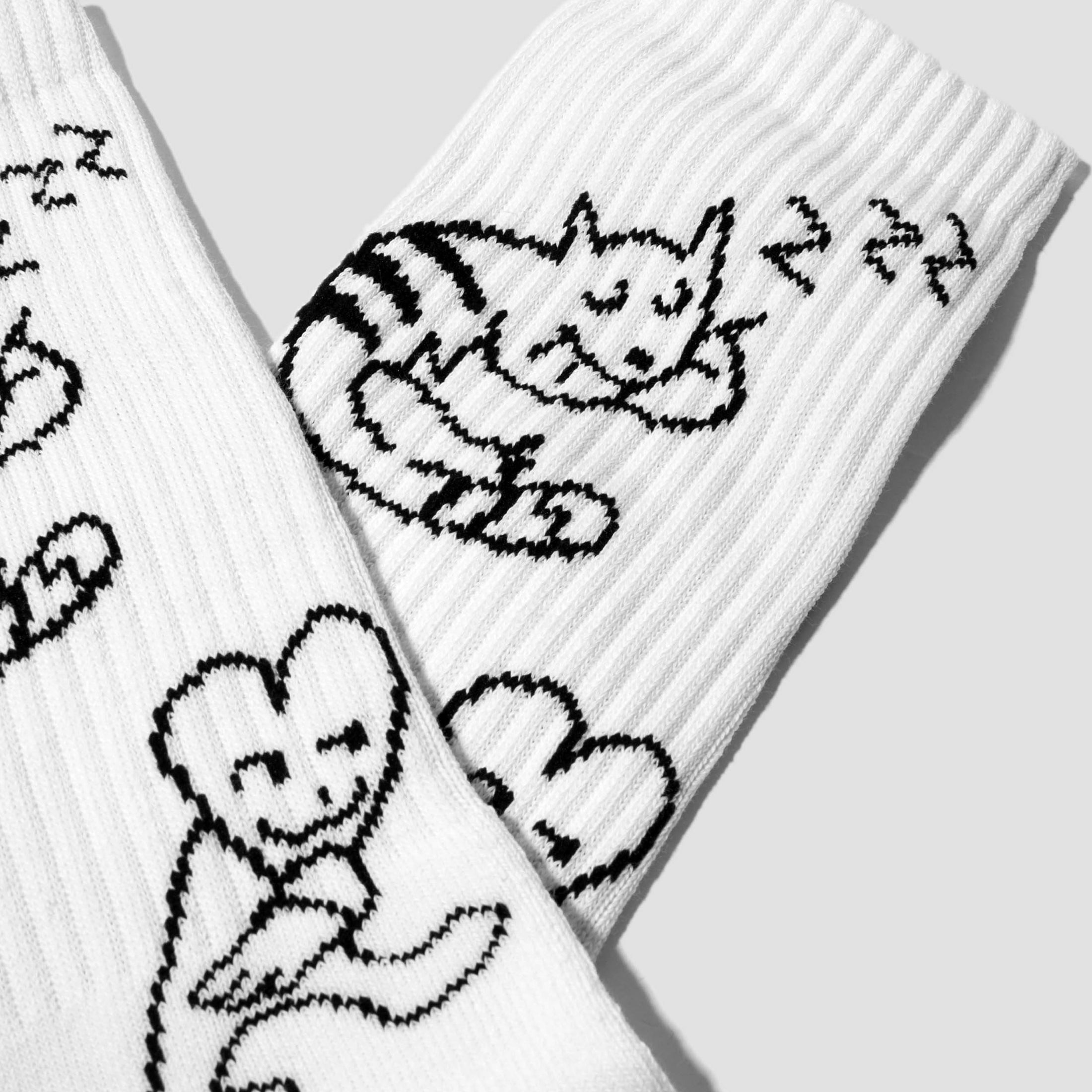 Skateboard Cafe Buddy Socks White