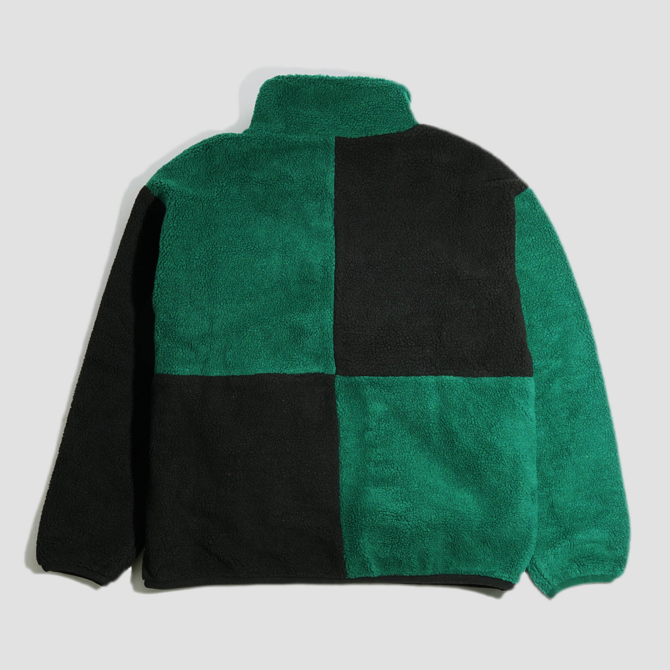 Skateboard Cafe Check Full Zip Fleece Forest Green / Black / Gold