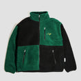 Load image into Gallery viewer, Skateboard Cafe Check Full Zip Fleece Forest Green / Black / Gold
