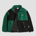 Load image into Gallery viewer, Skateboard Cafe Check Full Zip Fleece Forest Green / Black / Gold
