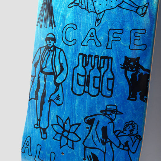 Skateboard Cafe 8.5 Gaurab Sketches Skateboard Deck C2 Shape Blue