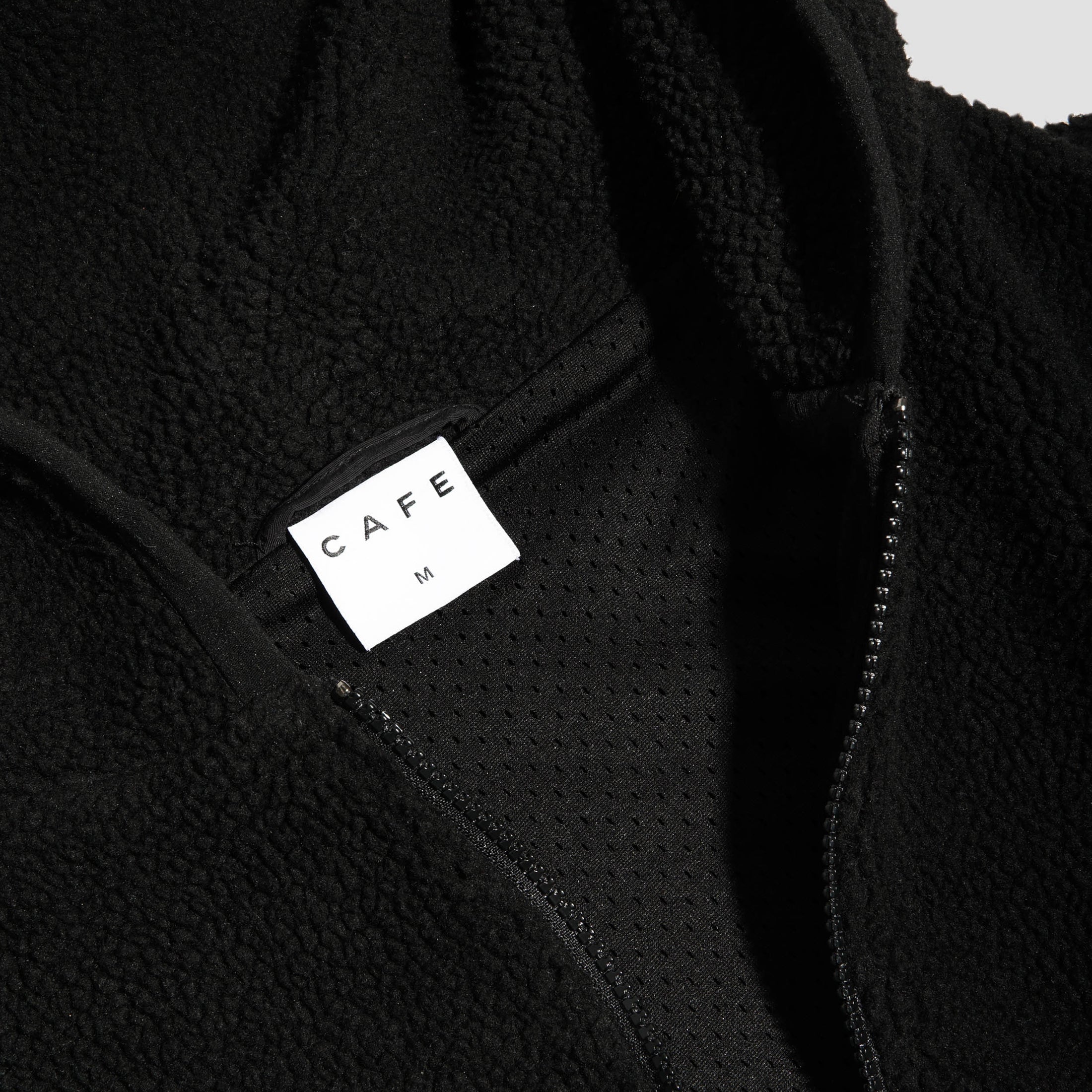 Skateboard Cafe Sherpa Fleece Zip Hood Black