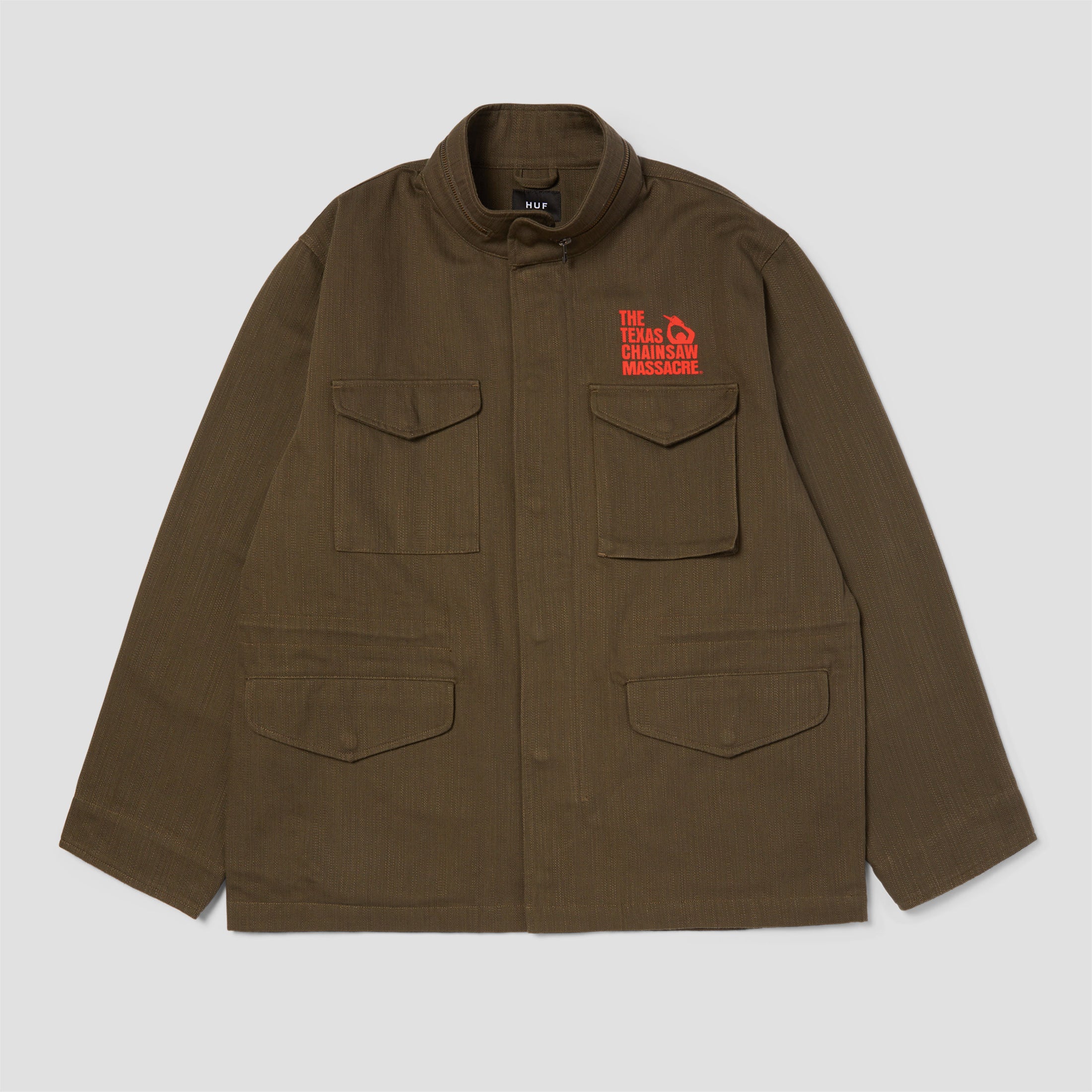 HUF x Texas Chainsaw Massacre M64 Military Jacket Green