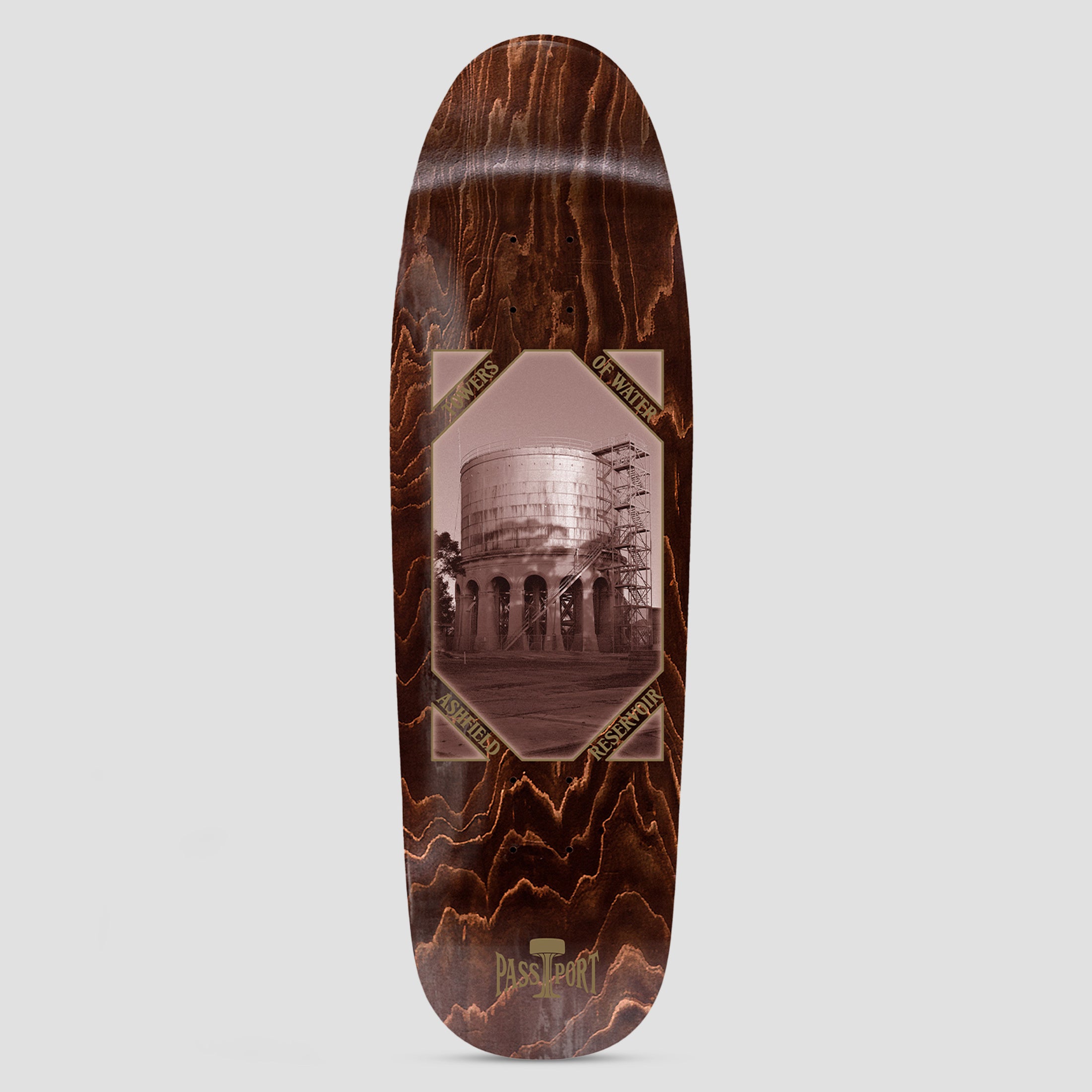 Passport 8.875 Towers Of Water Series Ashfield Spade Skateboard Deck