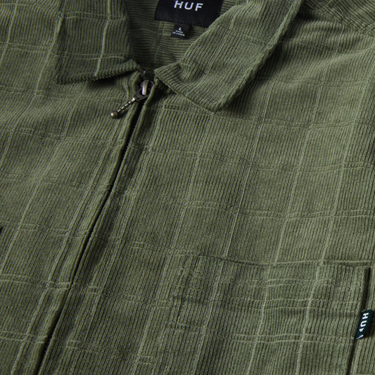 HUF Trenton Zip Shacket Olive