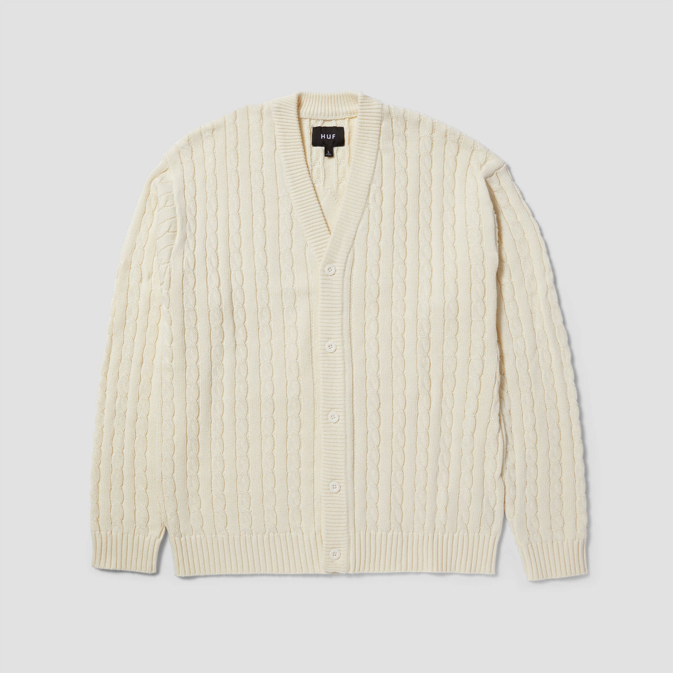 HUF TT Jacquard Cardigan Natural