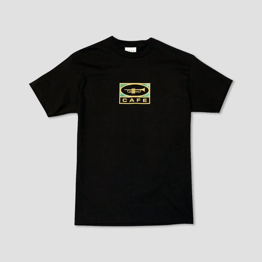 Skateboard Cafe Trumpet Logo T-Shirt Black