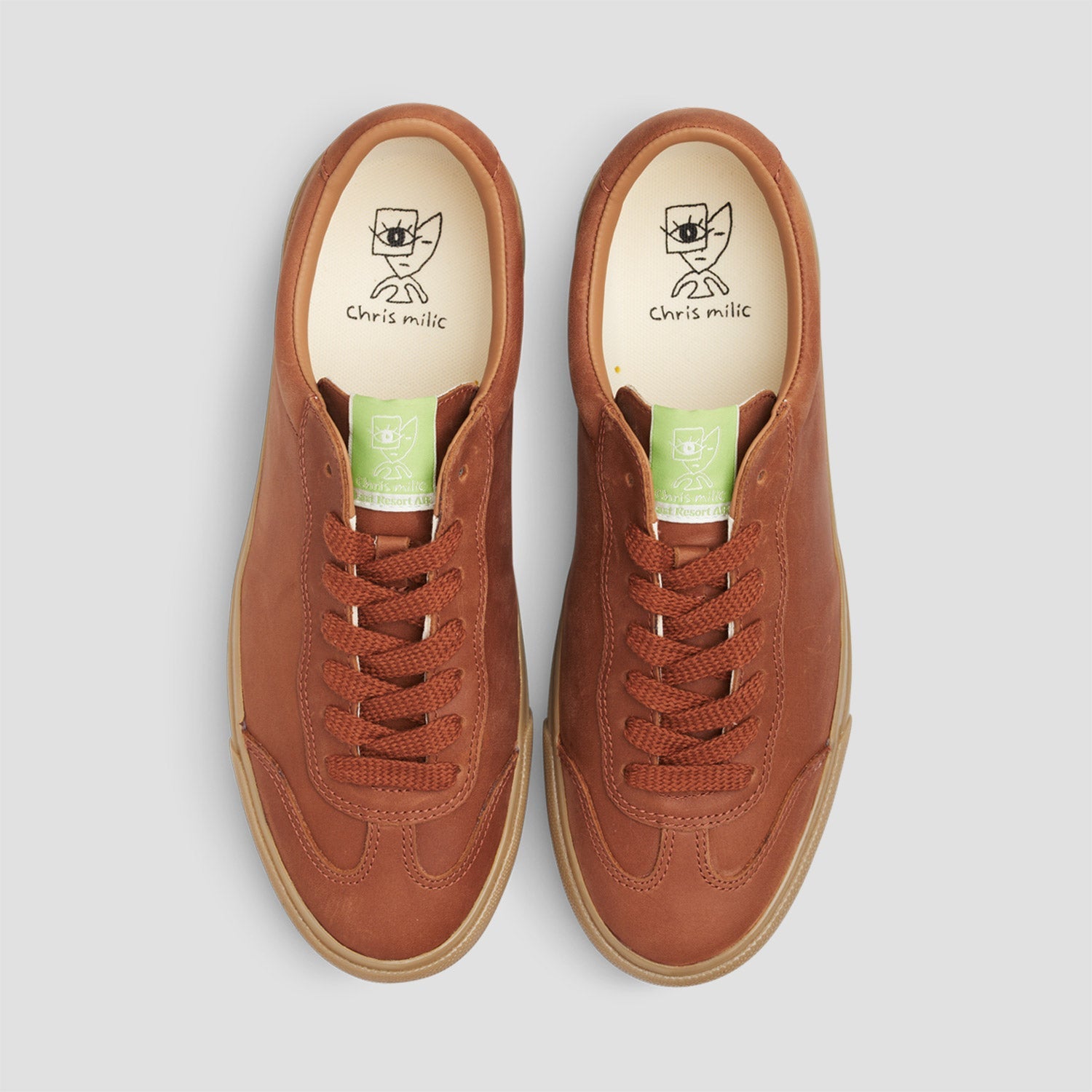 Last Resort AB VM004 Milic Leather Skate Shoes Brown / Gum