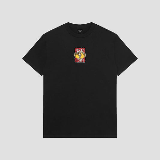 PassPort Vase Embroidery T-Shirt Black