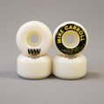 Load image into Gallery viewer, Wayward 52 mm 101a Mike Carroll Funnel Pro Skateboard Wheels White / Black / Yellow
