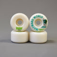 Load image into Gallery viewer, Wayward 53 mm 101a Rodrigo Tx Funnel Pro Skateboard Wheels White / Blue / Green
