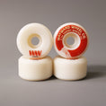 Load image into Gallery viewer, Wayward 53 mm 101a Sammy Winter Funnel Pro Skateboard Wheels White / Red / Cream
