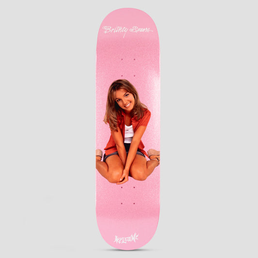 Welcome X Britney 8.25 Baby One More Time on Popsicle Skateboard Deck Pink Glitter