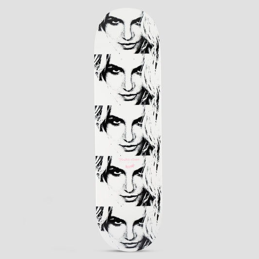 Welcome X Britney 8.75 Till The World Ends on Popsicle Skateboard Deck White Dip