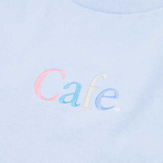 Skateboard Cafe Wayne Embroidered T-Shirt Powder Blue