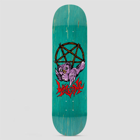 Welcome 8.5 Lil Owl Skateboard Deck Teal Stain