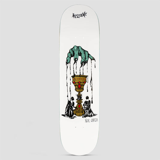 Welcome 8.38 Nick Garcia Chalice Skateboard Deck White