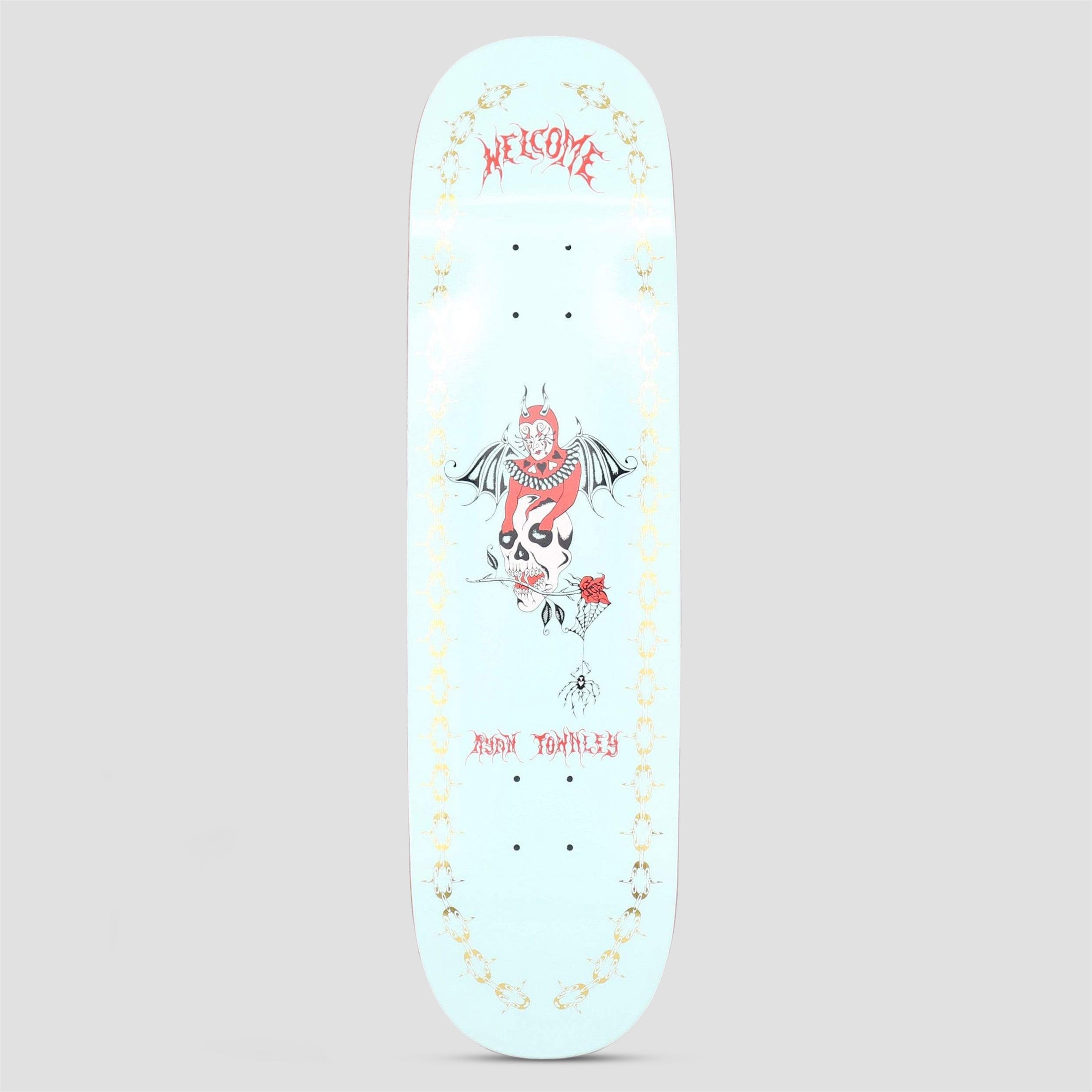 Welcome 8.6 Townley Angel On Enera Skateboard Deck Light Teal / Gold Foil